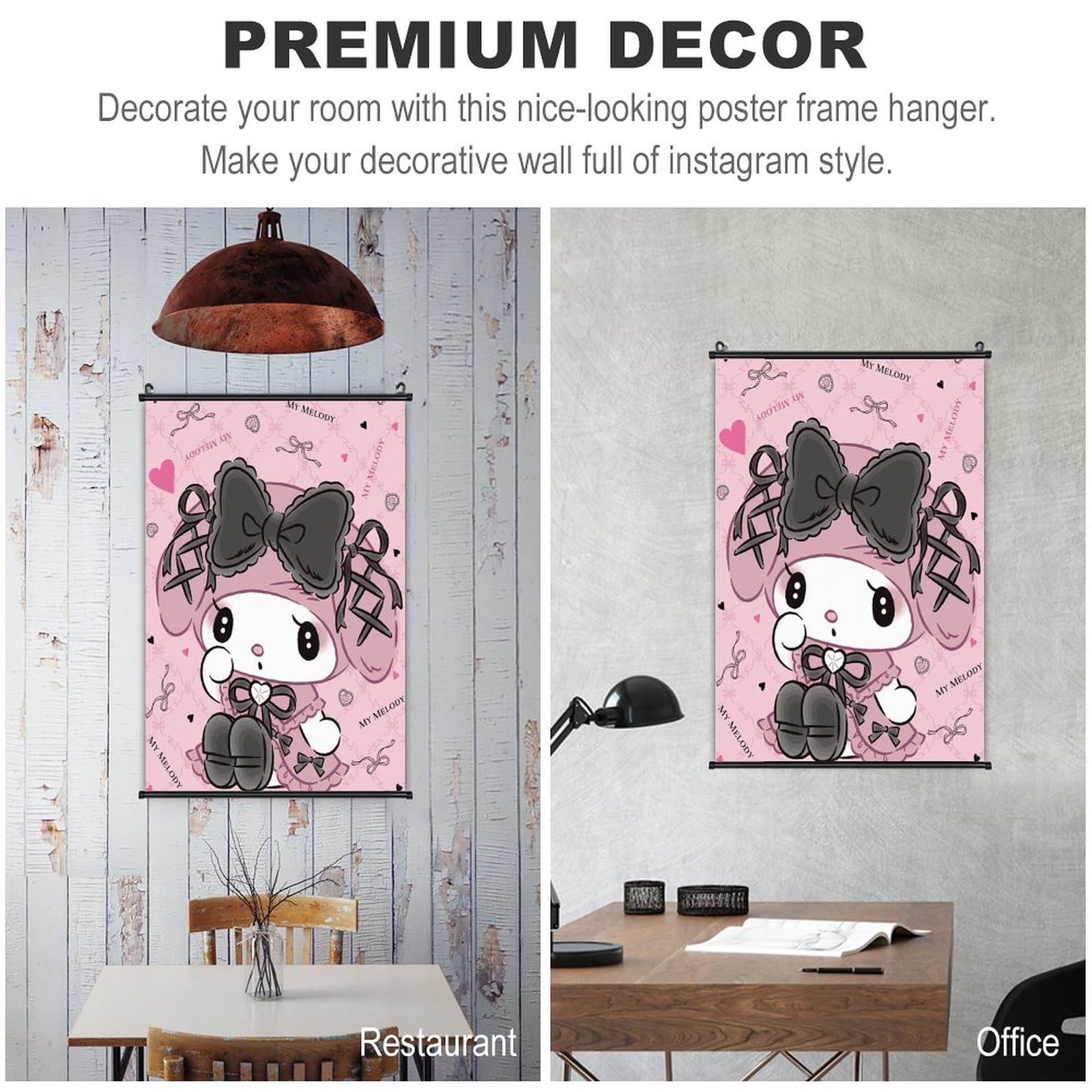 Amazon.co.jp: クロミ ちゃん マイメロディ壁掛け画 壁掛けポスター 壁